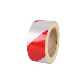 Cinta de advertencia de peligro roja y blanca de primera calidad, cinta de advertencia reflectante para vehículos, para escaler