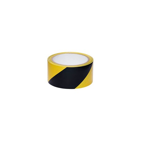 Cinta de seguridad / precaución de color negro brillante + amarillo Cinta de advertencia y peligro de alta visibilidad con adh