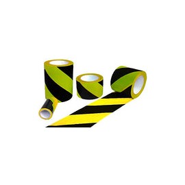 Cinta de seguridad de peligro de 5 cm con respaldo adhesivo – Longitud: 40 yardas/rollo de 120 pies – Color: amarillo/negro