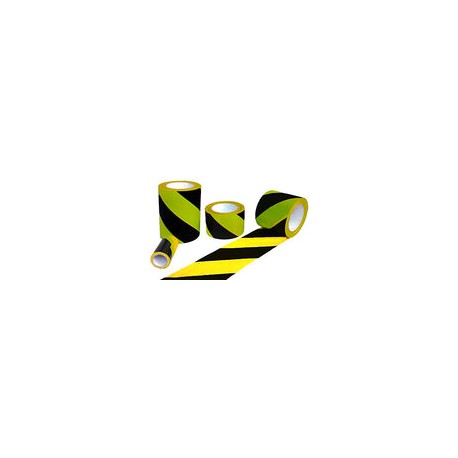 Cinta de seguridad de peligro de 5 cm con respaldo adhesivo – Longitud: 40 yardas/rollo de 120 pies – Color: amarillo/negro