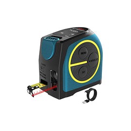 Cinta métrica láser 2 en 1, medición láser silenciosa de 40 m, pantalla LCD de color recargable USB, distancia de medición, imp