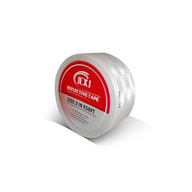 Cinta reflectante blanca y plateada de 2 x 50 pies DOT-C2 para exteriores, impermeable, para la visibilidad, cinta de seguridad