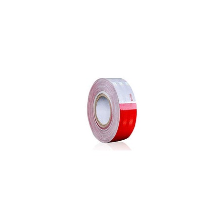 Cinta reflectante de seguridad Dot-C2 de 2 x 100 pies, color rojo/blanco, impermeable, reflectante de alta intensidad, señal de