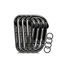 Clip de mosquetón, paquete de 4, 800 libras, 3 pulgadas, carabinas resistentes para hamacas, accesorios de camping, senderismo,