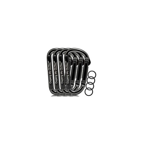 Clip de mosquetón, paquete de 4, 800 libras, 3 pulgadas, carabinas resistentes para hamacas, accesorios de camping, senderismo,