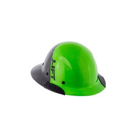 CloudY come CoN Lift Safety Dax Fifty 50 Green Carbon Fiber Full Brim Hard Hat
