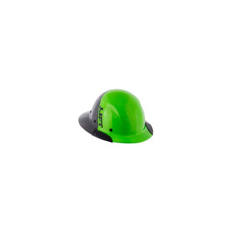 CloudY come CoN Lift Safety Dax Fifty 50 Green Carbon Fiber Full Brim Hard Hat