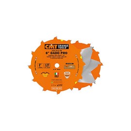 CMT 230.012.08 Dado Pro Set, 8 pulgadas x 12 dientes FTG+ATB molienda con orificio de 5/8 pulgadas