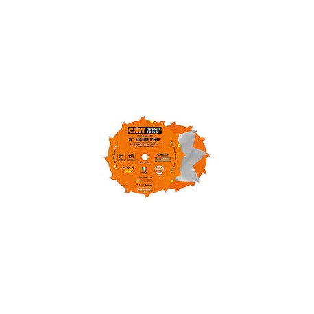 CMT 230.012.08 Dado Pro Set, 8 pulgadas x 12 dientes FTG+ATB molienda con orificio de 5/8 pulgadas