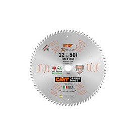 CMT 252.072.12 ITK Hoja de sierra de corte fino industrial, 12 pulgadas x 72 dientes 1 FTG+2 ATB Grind con orificio de 1 pulgad