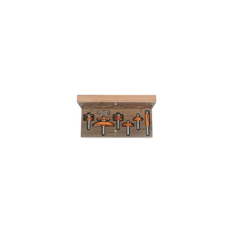 CMT 800.515.11 Six Piece Kitchen Cove Cabinetmaking Router Bit Set With 1/2 Shank by CMT