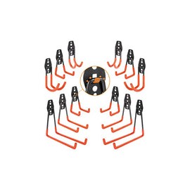 COFIT 12 paquetes de ganchos de garaje, ganchos de almacenamiento de pared de acero resistente para bicicletas, palas, manguera