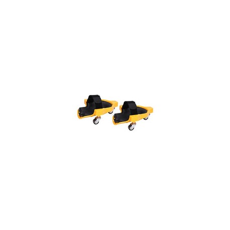 Cojín deslizante para arrodillarse, amarillo Rodilleras rodantes cómodas Forro suave Ruedas universales para construcción de pi