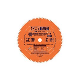 CMT P12096 1" Bore ITK Melamine & Ultra Finish Saw Blade, 12" x 96 Teeth