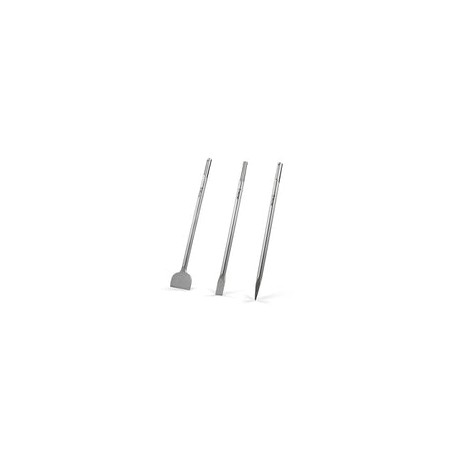 CO-Z Juego de 3 cinceles de taladro giratorio para mejorar el hogar, juego de brocas de mampostería de acero resistente, punta 