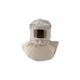 Color blanco arena explosión capucha lona chal tapa sandblaster máscara anti polvo máscara de protección facial casco protector