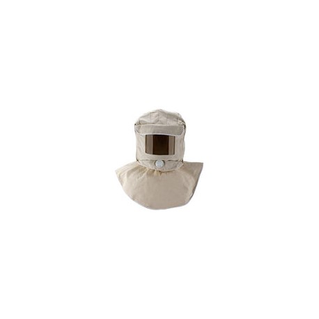 Color blanco arena explosión capucha lona chal tapa sandblaster máscara anti polvo máscara de protección facial casco protector