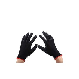 Colorido - Guantes de Trabajo cómodos de Nailon antiestáticos, Antideslizantes, protección de Dedos, Seguros para Hombres, Negr