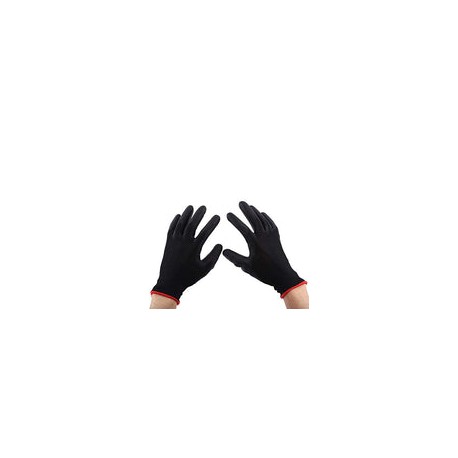Colorido - Guantes de Trabajo cómodos de Nailon antiestáticos, Antideslizantes, protección de Dedos, Seguros para Hombres, Negr