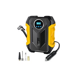 Compresor de Aire,Inflador de Llantas,Bomba de Aire Portátil para Neumáticos de Coche Bomba de Neumático Digital de 12 V CC 150