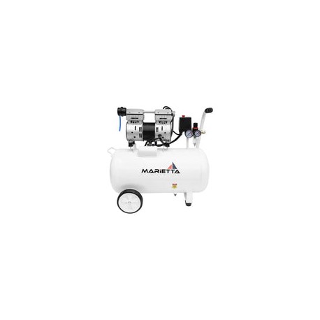 Compresor Libre de Aceite Marietta 50L 1HP 13 Gal. Compresor para Dental. Compresor de Aire para Pintar.