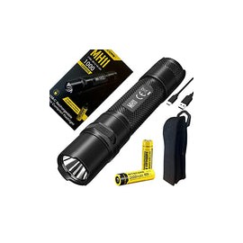 Combo: Linterna recargable Nitecore MH11 USB-C - 1000 lúmenes, incluye batería NL1826 y batería NL1834