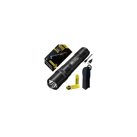 Combo: Linterna recargable Nitecore MH11 USB-C - 1000 lúmenes, incluye batería NL1826 y batería NL1834