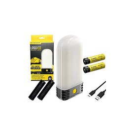 COMBO: NITECORE LR60 280 Lumen USB Rechargeable Pocket Camping Lantern w/ 2x NL1835HP 3500mAh Batteries and Eco-Sensa USB Cable