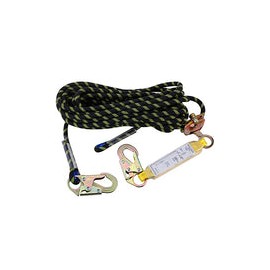 Conjunto de cuerda vertical Lifeline de 50 pies con ganchos de presión, amortiguador estándar CE para protección contra caídas,