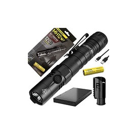 Combo: Nitecore MH12 V2 CREE XP-L2 V6 Linterna LED -1200 lúmenes con batería y cargador de alimentación Nitecore NB5000 5000 mA