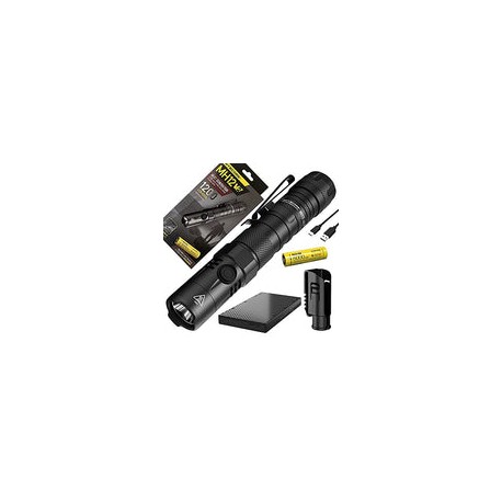 Combo: Nitecore MH12 V2 CREE XP-L2 V6 Linterna LED -1200 lúmenes con batería y cargador de alimentación Nitecore NB5000 5000 mA