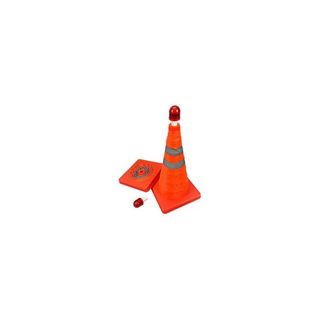 Cono De Tráfico Con Luz LED, Cono De Seguridad Altura 70 Cm Pieza De Señalización Emergencia Pilón De Seguridad Con Rayas Refle