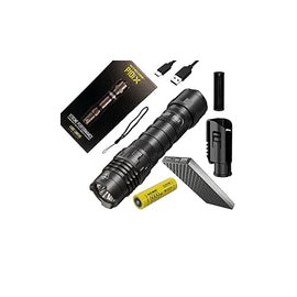 COMBO: NITECORE P10ix - Linterna ultra compacta recargable tipo C - 4000 lúmenes con cargador de alimentación NB10000 de 10.000