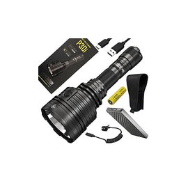 COMBO: NITECORE P30i USB-C recargable 21700 de alta salida - 2000 lúmenes, 1000 metros con NB10000 10.000 mAh batería externa
