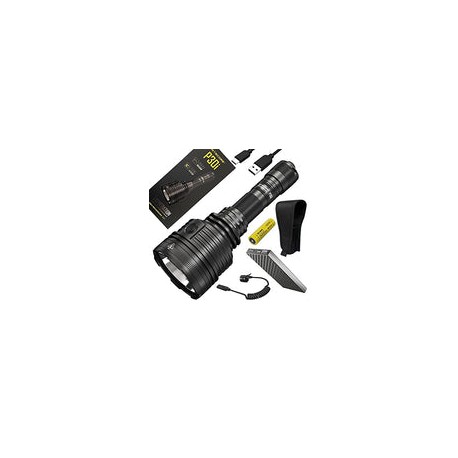 COMBO: NITECORE P30i USB-C recargable 21700 de alta salida - 2000 lúmenes, 1000 metros con NB10000 10.000 mAh batería externa