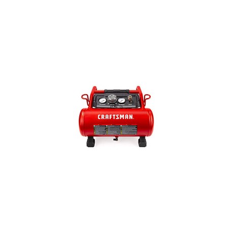 Compresor de aire Craftsman, 3 galones 1,5 HP Max 155 psi, sin aceite, portátil, rojo - CMXECXA0200341