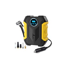 Compresor de aire digital para bomba automática de coche, inflador de neumáticos portátil con luz LED CC 12 V