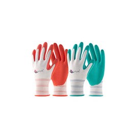 Cooljob - Guantes de jardinería para mujer, 10 pares de guantes de jardín con revestimiento de goma transpirables, guantes de t
