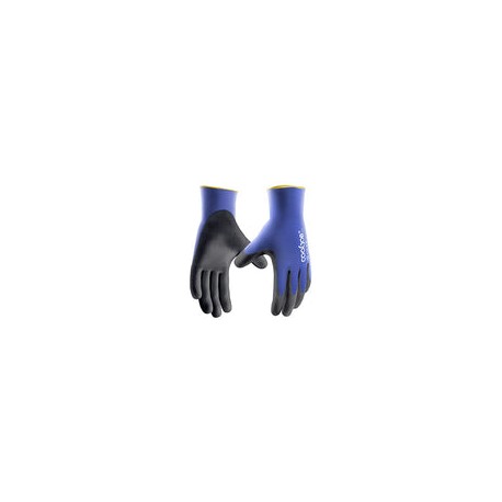 COOLJOB 12 pares de guantes de trabajo de seguridad, con revestimiento de poliuretano (PU) guantes de trabajo con agarre, una d