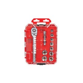 CRAFTSMAN - Juego de enchufes de 11 piezas, métrico, 3/8 pulgadas, carraca de perfil bajo (CMMT12127)