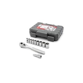 Craftsman - 11 piezas Juego de llaves de tubo de 6 puntos, tamaño métrico