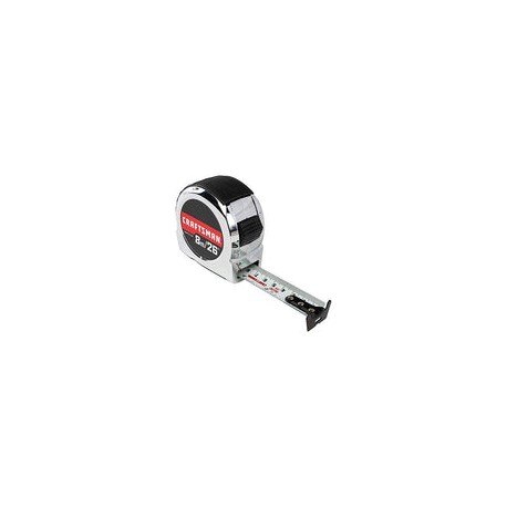Craftsman CMHT37326S - Cinta métrica (8 m, 26 unidades), color chapado en cromo