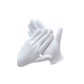 6 pares de guantes de algodón blanco para manos secas, guantes de inspección SPA
