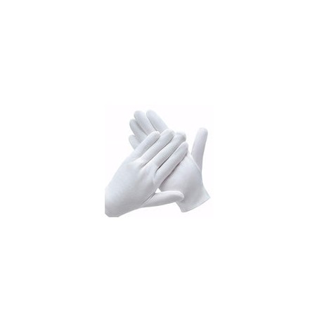 6 pares de guantes de algodón blanco para manos secas, guantes de inspección SPA